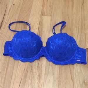VS BLUE LACE DATE PUSH UP BRA