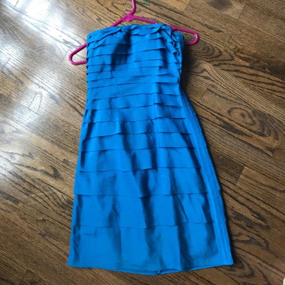 Blue Antonio Melani strapless blue dress. - Picture 1 of 2