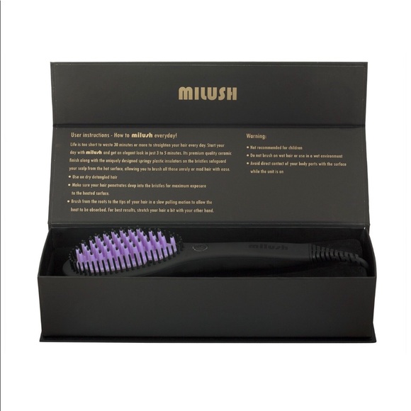 Milush 3D Ceramic Hair Straightening Brush - New