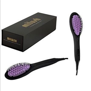 Milush 3D Ceramic Hair Straightening Brush - New