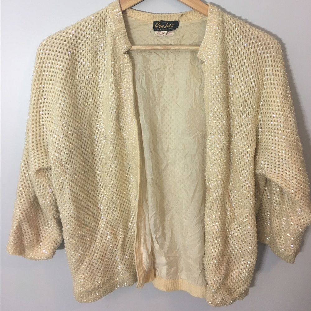 Vintage crystal cardigan