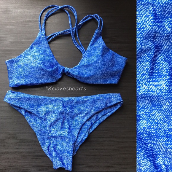 Blue Speckled Cheekster Bikini - Picture 2 of 3