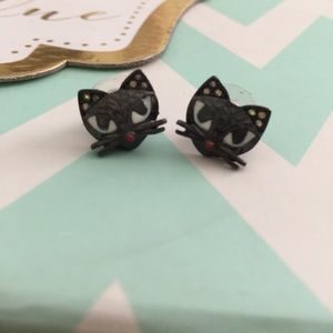 Betsey johnson earrings-  black cat