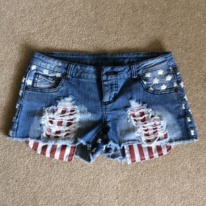 Fun American flag cut offs