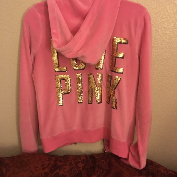 Never worn Pink zip up hoodie - Picture 1 of 2