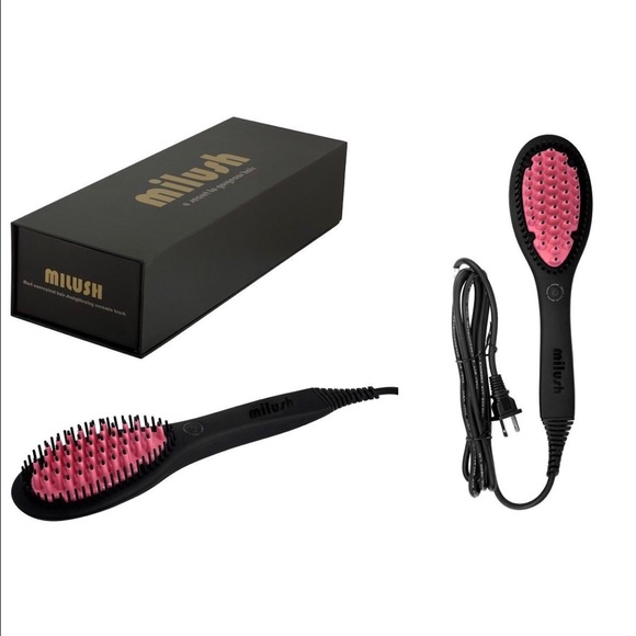 Milush 3D Hair Straightening Ceramic Hot Brush New main image 4