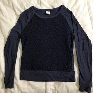 Victoria's Secret pink blue leopard print sweater