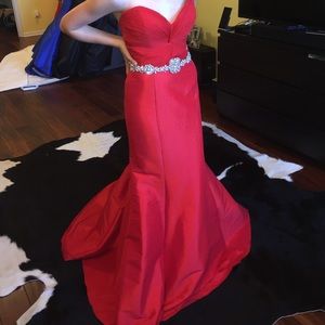 Red Jovani formal gown