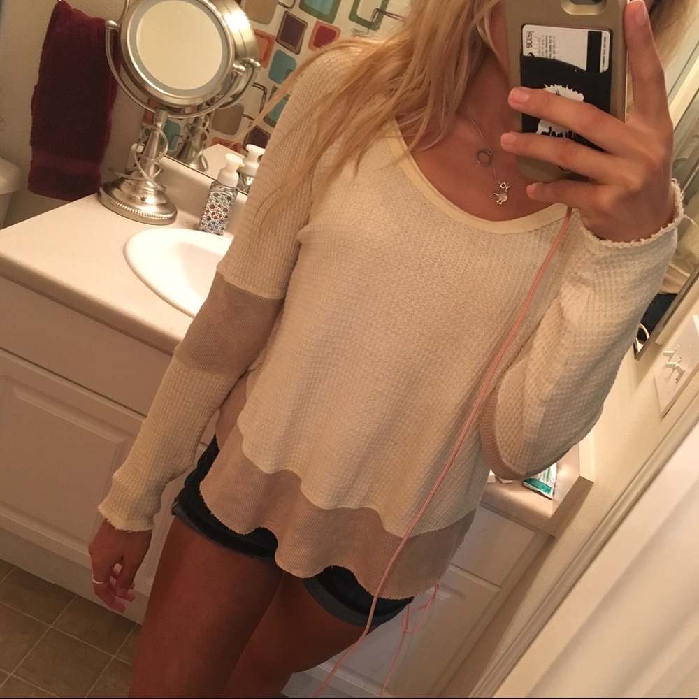 Free people waffle top