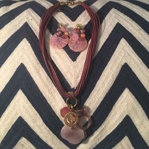 Murano Glass earrings in Necklace from Italy