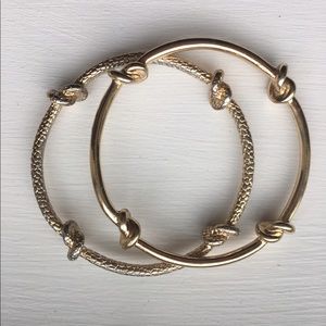 Gold Knotted Bangles