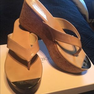 Jimmy Choo flip flop wedges
