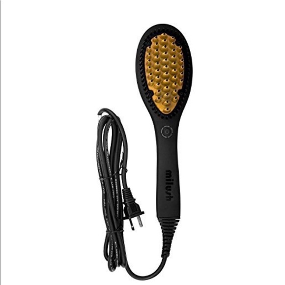 Milush 3D Hair Straightening Ceramic Hot Brush New