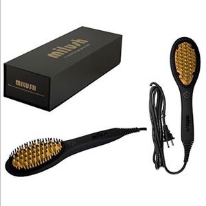 Milush 3D Hair Straightening Ceramic Hot Brush New