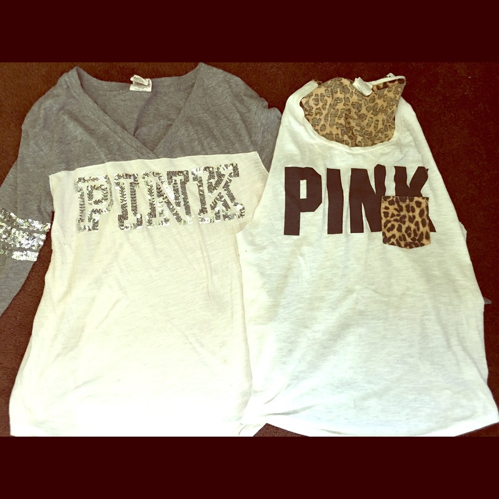 2 Victoria secret pink shirts