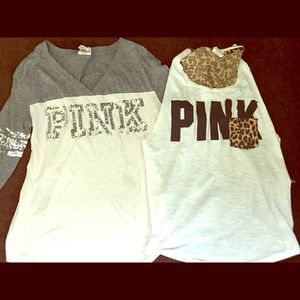 2 Victoria secret pink shirts