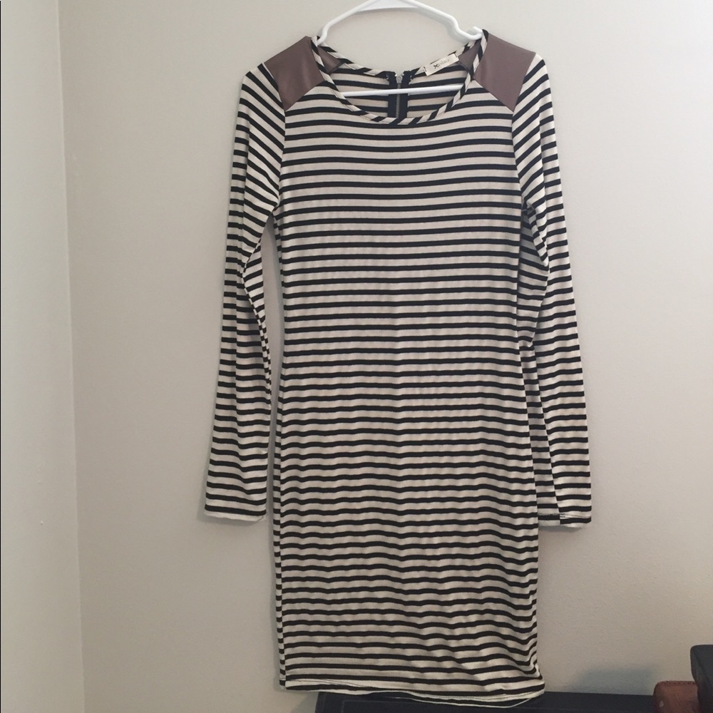 Striped long sleeve dress