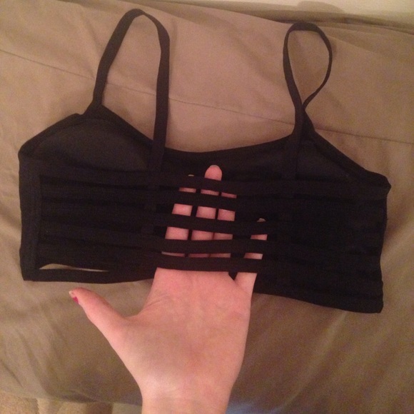 Caged bralette black/white - Picture 5 of 5