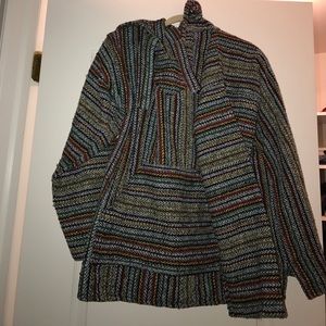 Textured striped sweatshirt