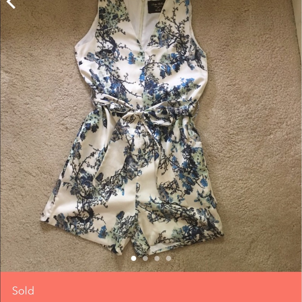 🎈Sold 🎈Floral Satin Jumpsuit