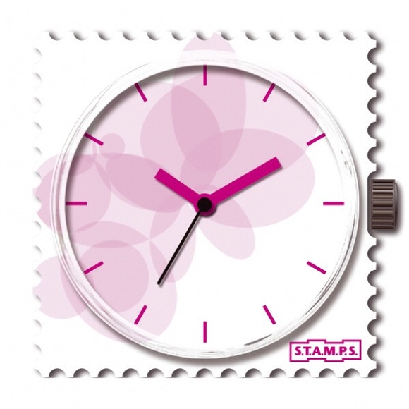 Pink Butterfly STAMP Face Watch - Picture 1 of 1