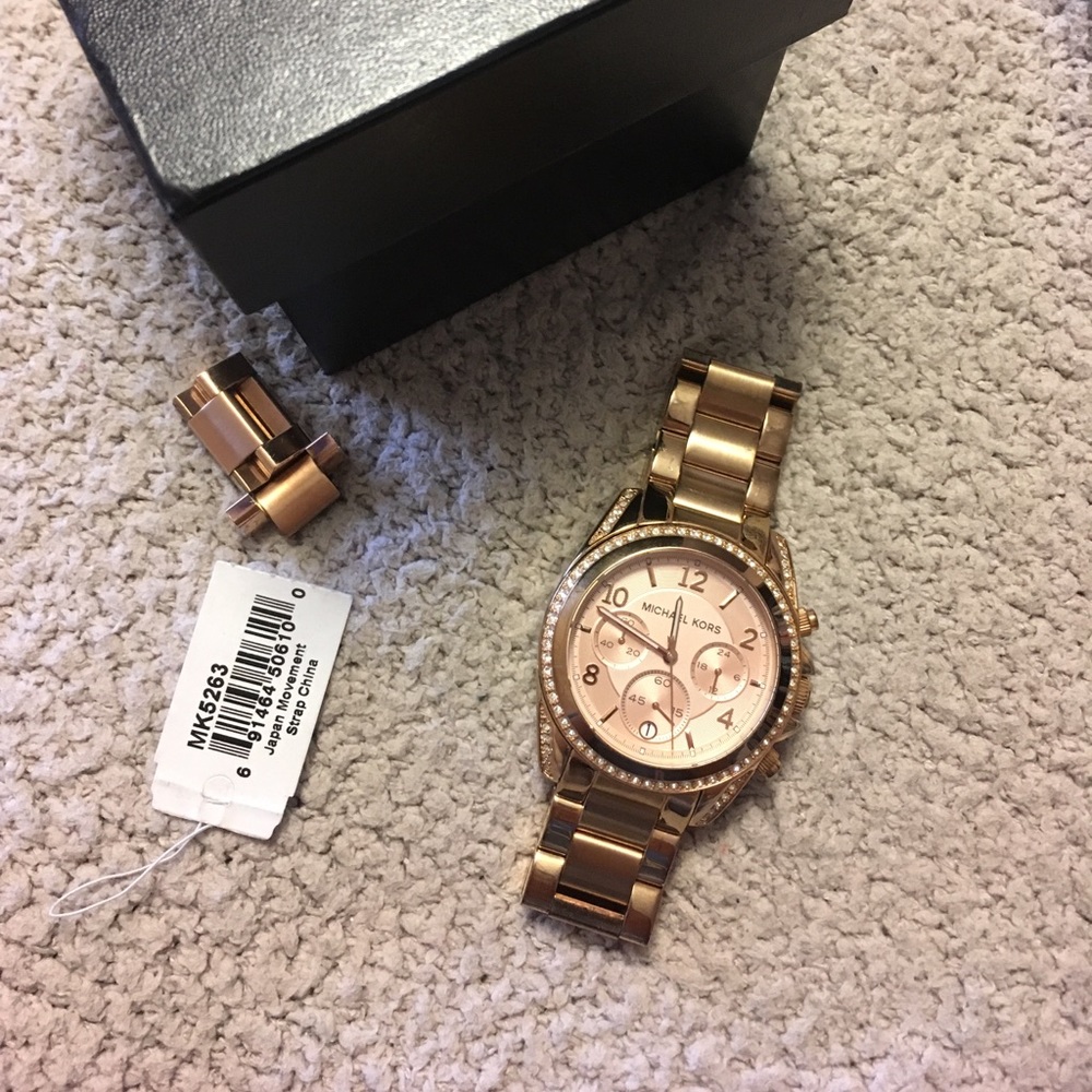 Michael Kors Blair chronograph 38mm rosegold watch