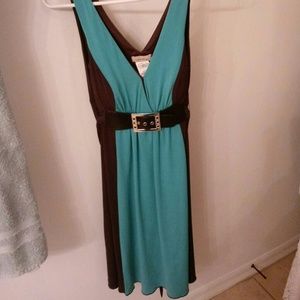Brown & Turquoise dress