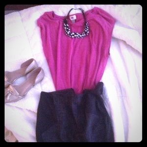 Fuschia pink dress top