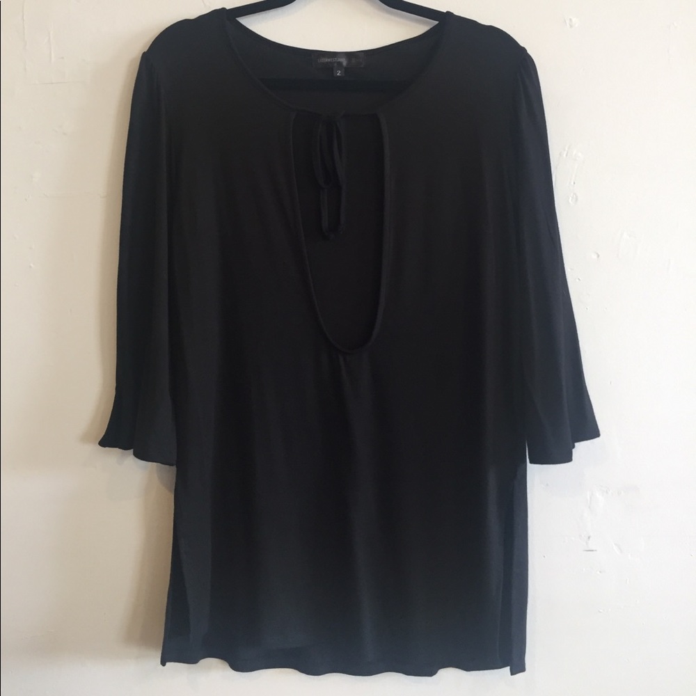 Black low cut long sleeve