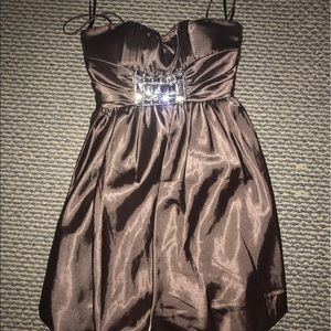 Jessica Mclintock grey bubble hem dress