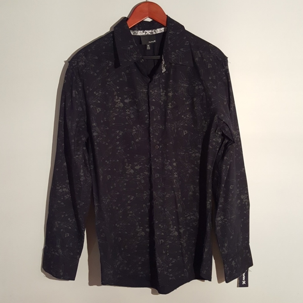 Men's long sleeve Hurley button down