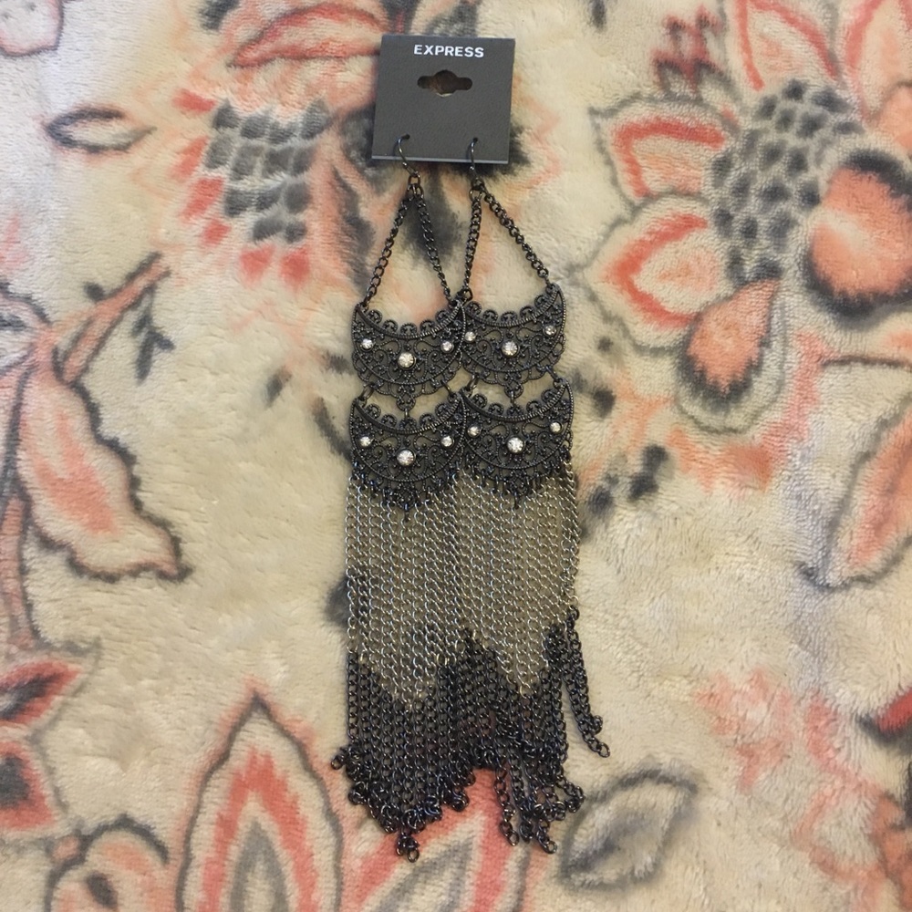 chainmail long earrings