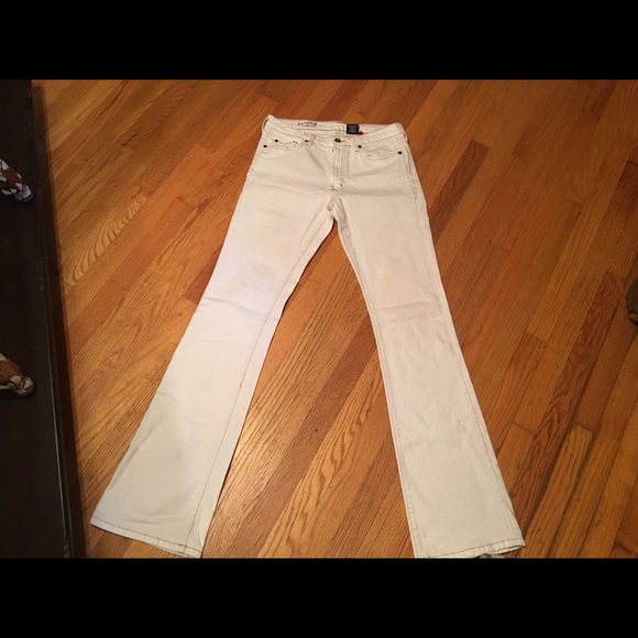 Red Engine white denim Jeans - Picture 3 of 4