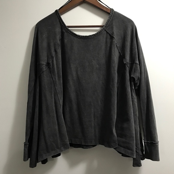 Free People Tops - Free People distressed long sleeve top M
