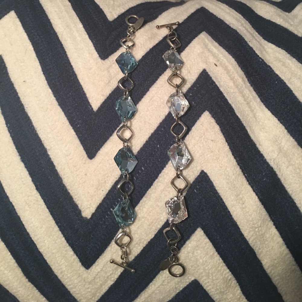 Custom made Swarovski Crystal, Silver Bracelets