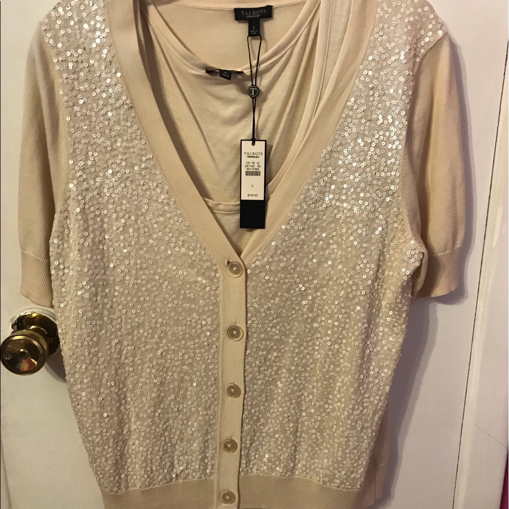 Talbots tank and cardigan