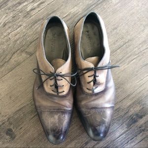 Lanvin Men's Antiqued Oxford Lace-Ups