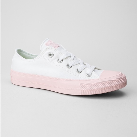 Converse Shoes - Pink and white converse lace up sneakers