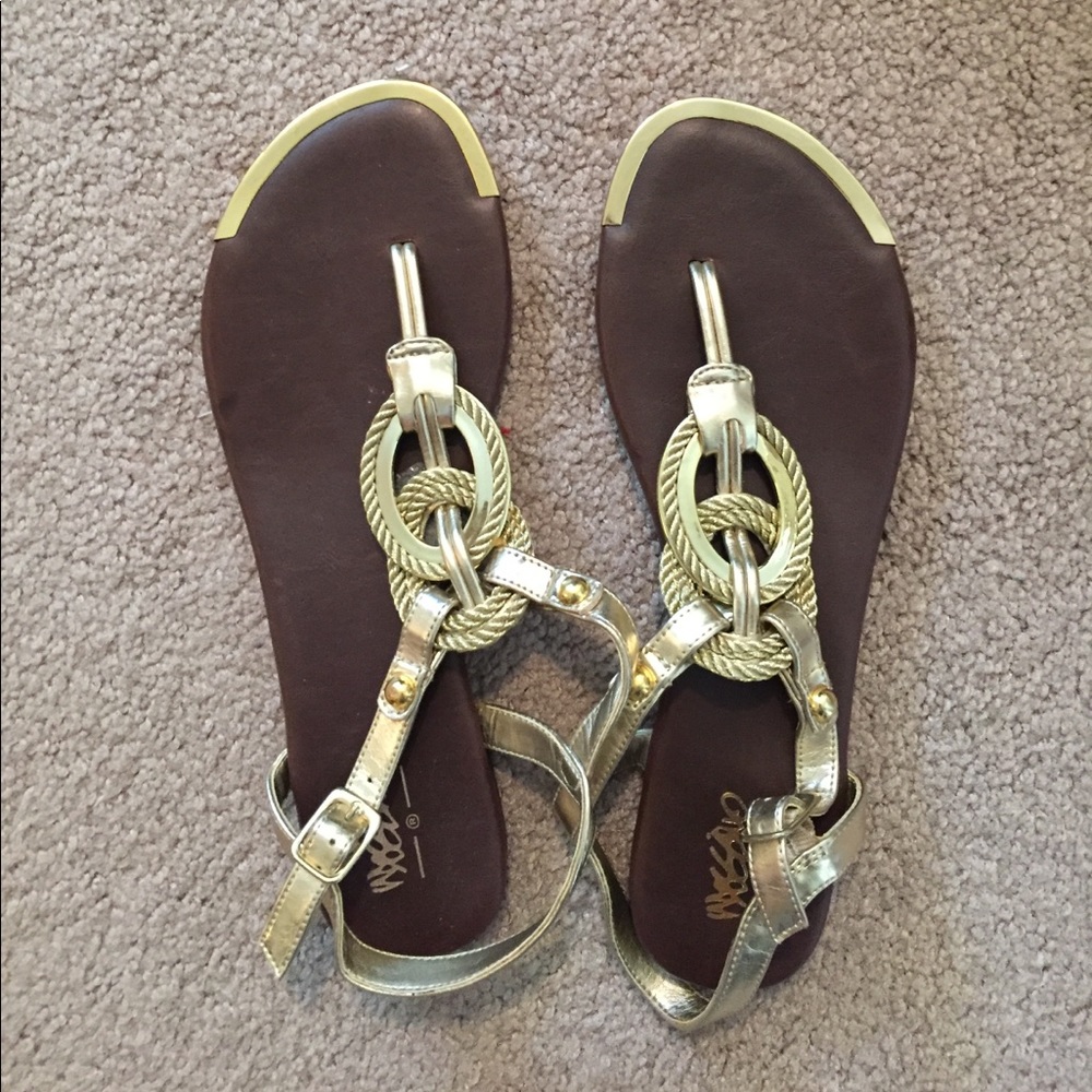 Gold sandals!