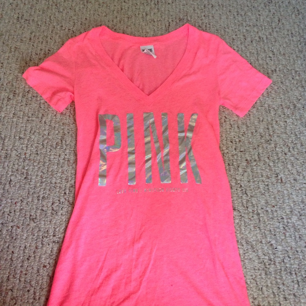 Neon PINK V Neck