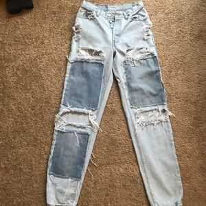 Distressed denim