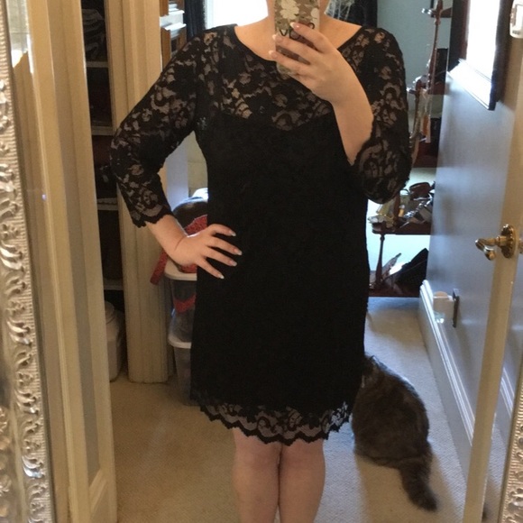 ASOS Curve Dresses & Skirts - NWT ASOS CURVE BLACK LACE SCALLOP SLEEVE DRESS 18