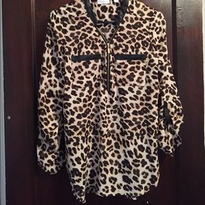 New York & Company leopard print shirt