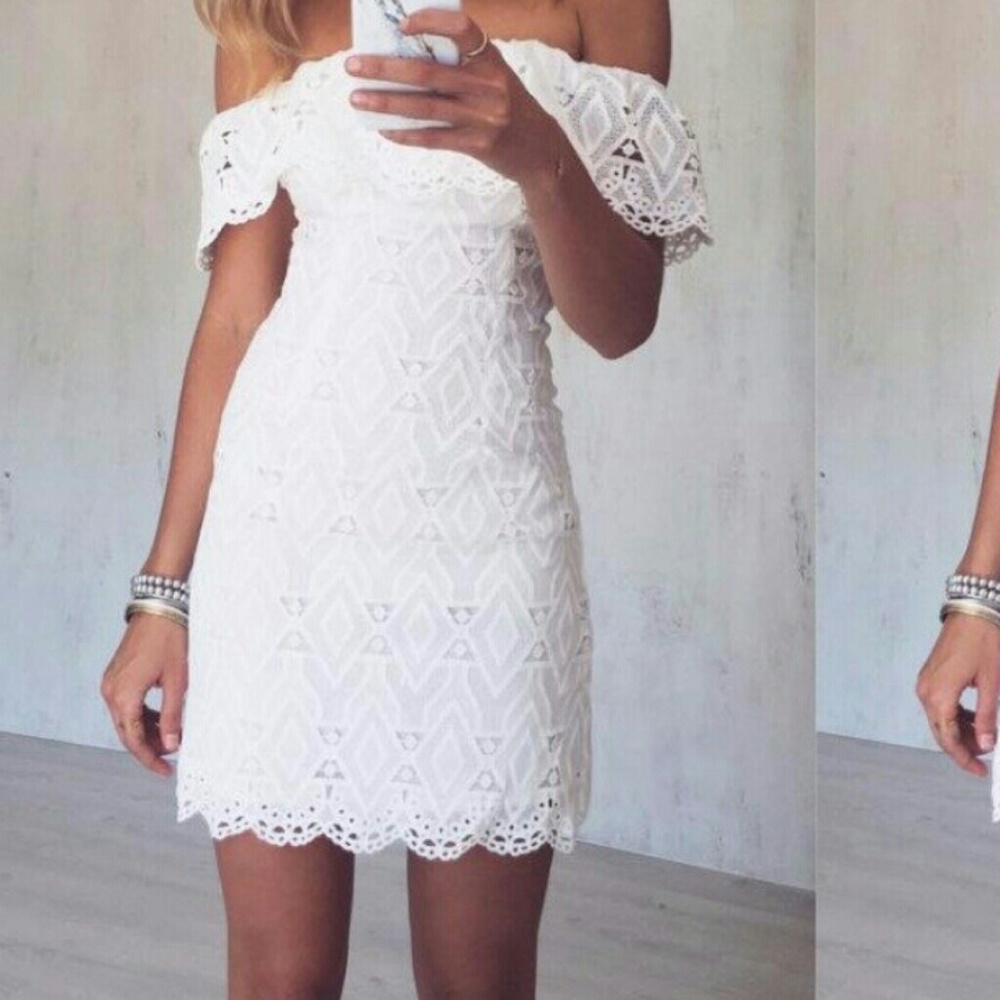 White off the shoulder dress