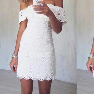 White off the shoulder dress