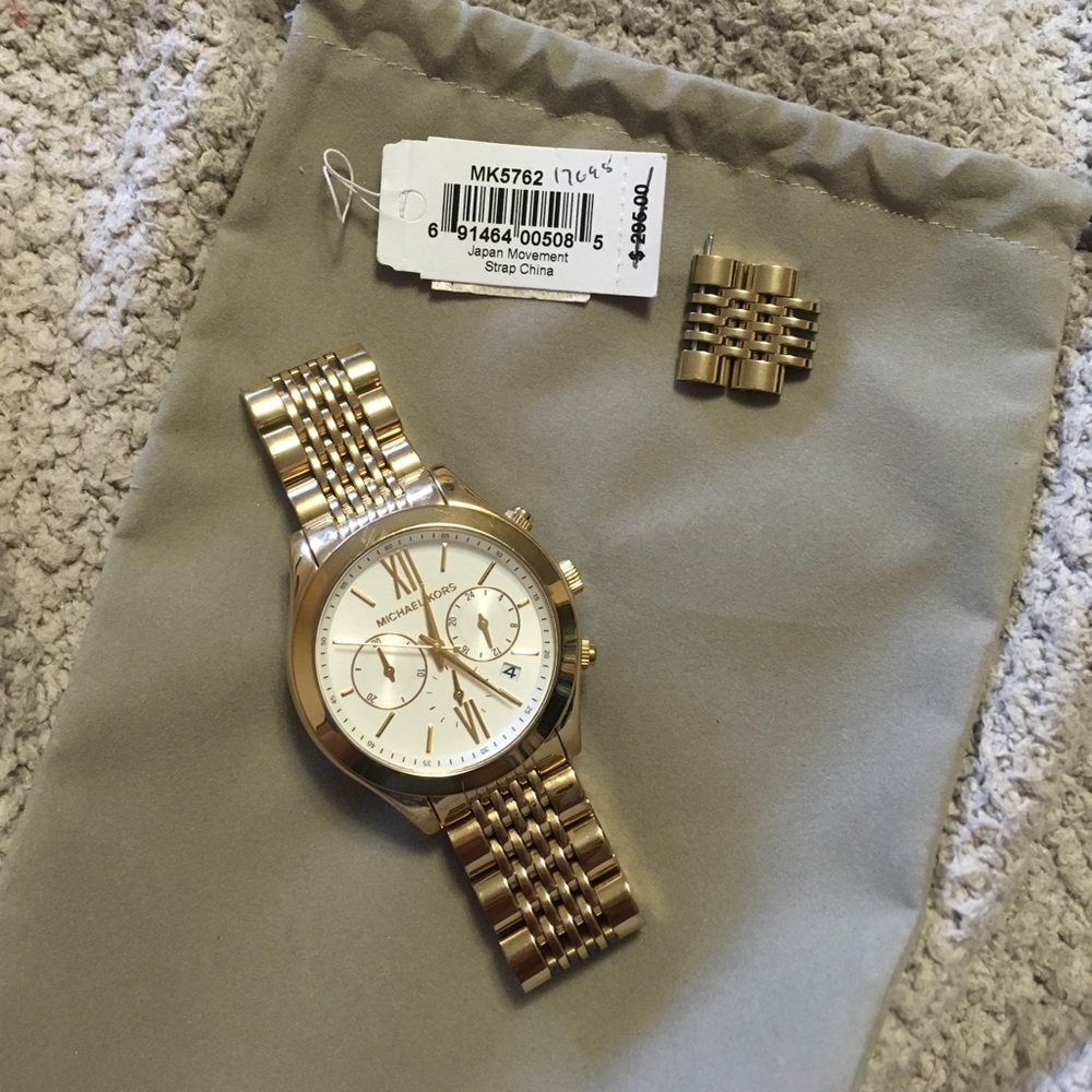 Michael Kors gold chronograph watch