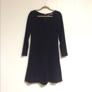 Vintage Pleated Black Dress