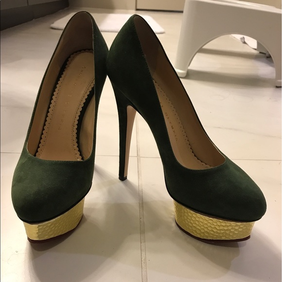 charlotte olympia emerald green dolly sz 6 - Picture 2 of 3