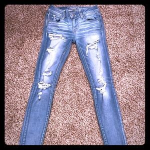 American Eagle ripped super stretch skinny jeans