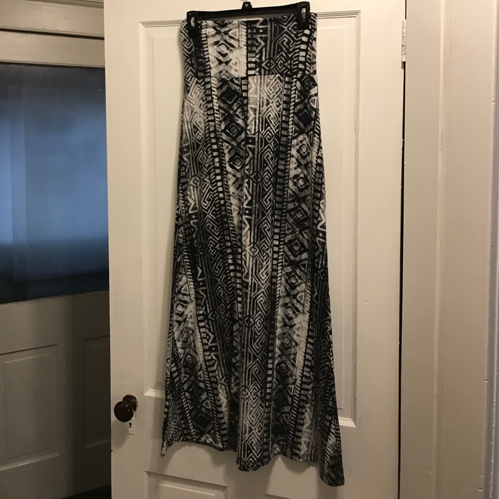 Printed maxi skirt